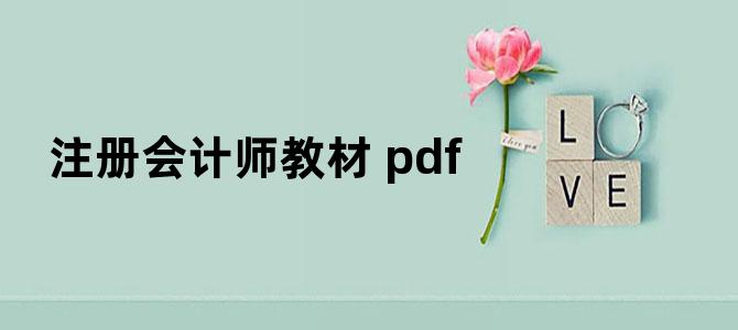 '注册会计师教材 pdf'